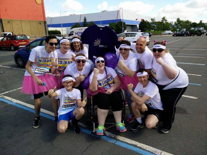  Team BAM 4 MS-UK ready to ‘rock & roll’ Top row: left to right: Lewis, Angie, Sharon, Deb, Adam, Giggler, Bottom row: Matthew, Sare, Me, Mike 