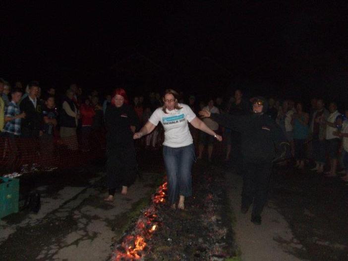 I was the first to take to the coals to celebrate my 1 year diagnosis anniversary! The firewalk 2011