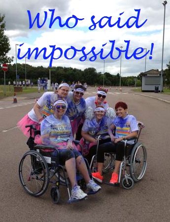 We bumped into Jazz! Top row, left to right: Angie, Deb, Giggler Bottom row, left to right: Sare, me, Jazz *Thanks to Jazz’s friend for the great photo*