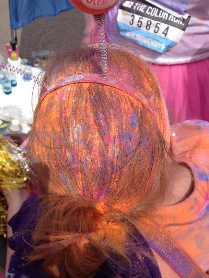 Sharon definitely got me back with the last colour after I paint bombed her! I’m just glad it was powder & washed out of my hair easy!